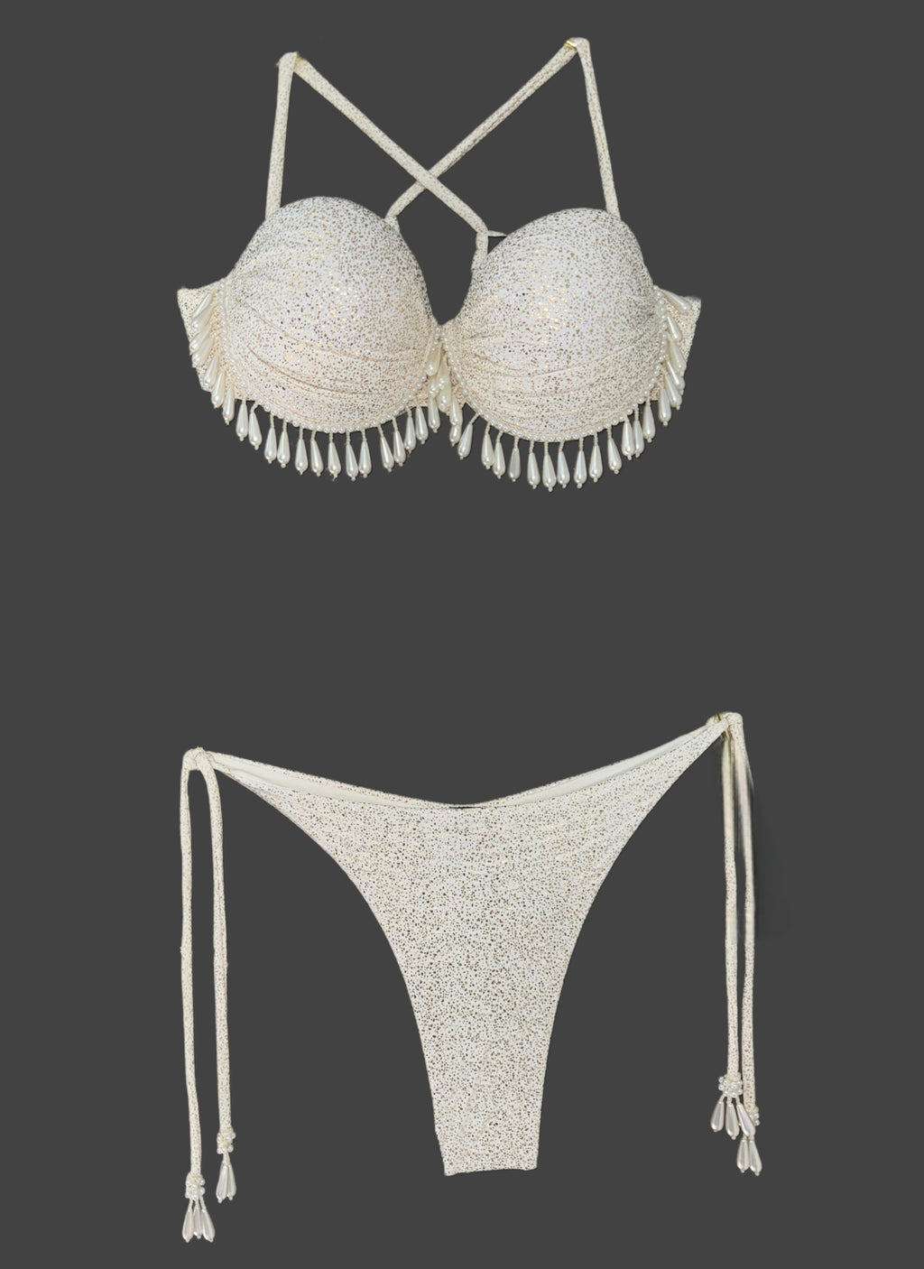GOLDEN CREAME PEARL SET